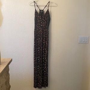 Floral maxi dress with smocking